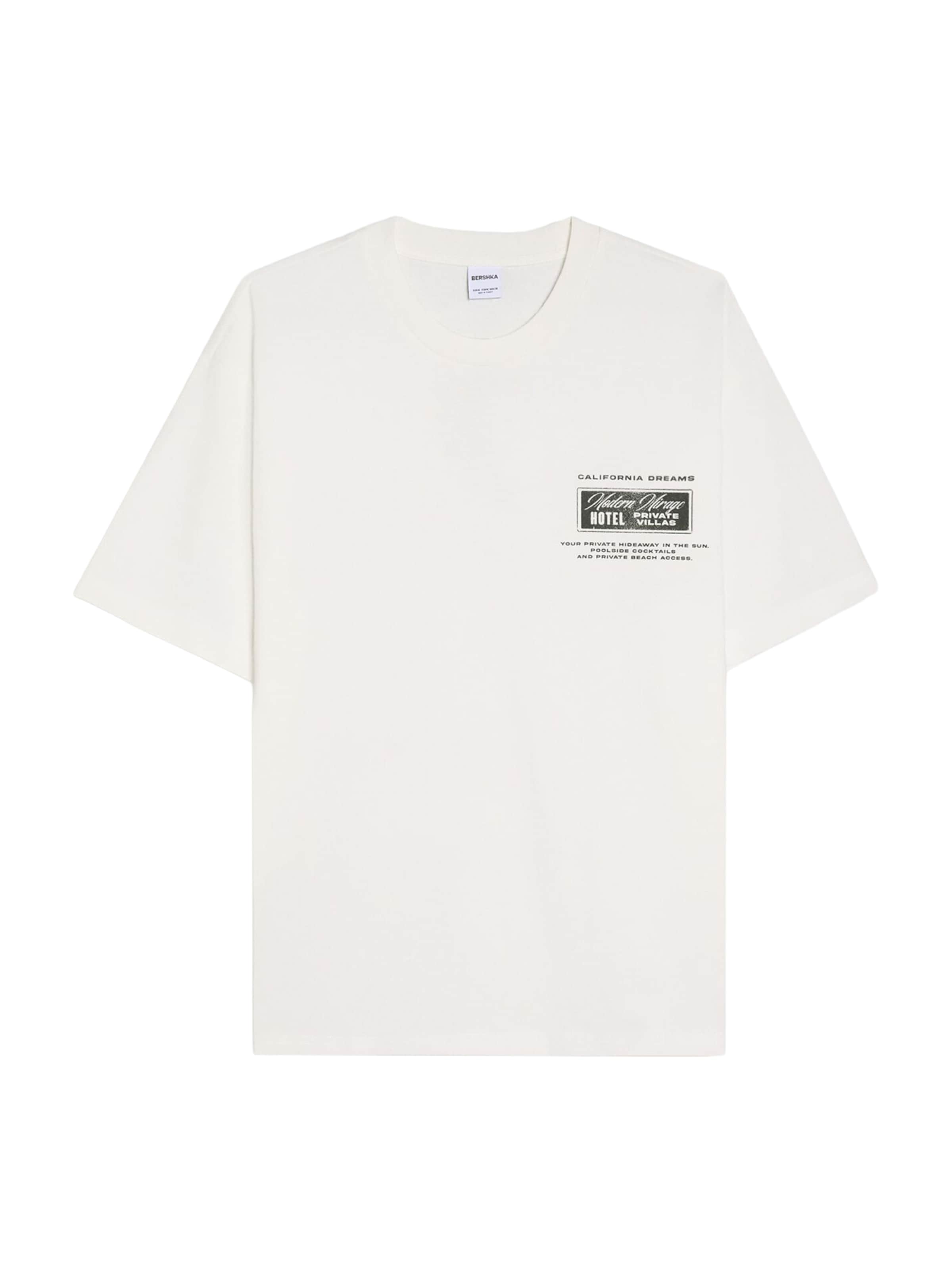 T-Shirt Bershka en blanc : devant