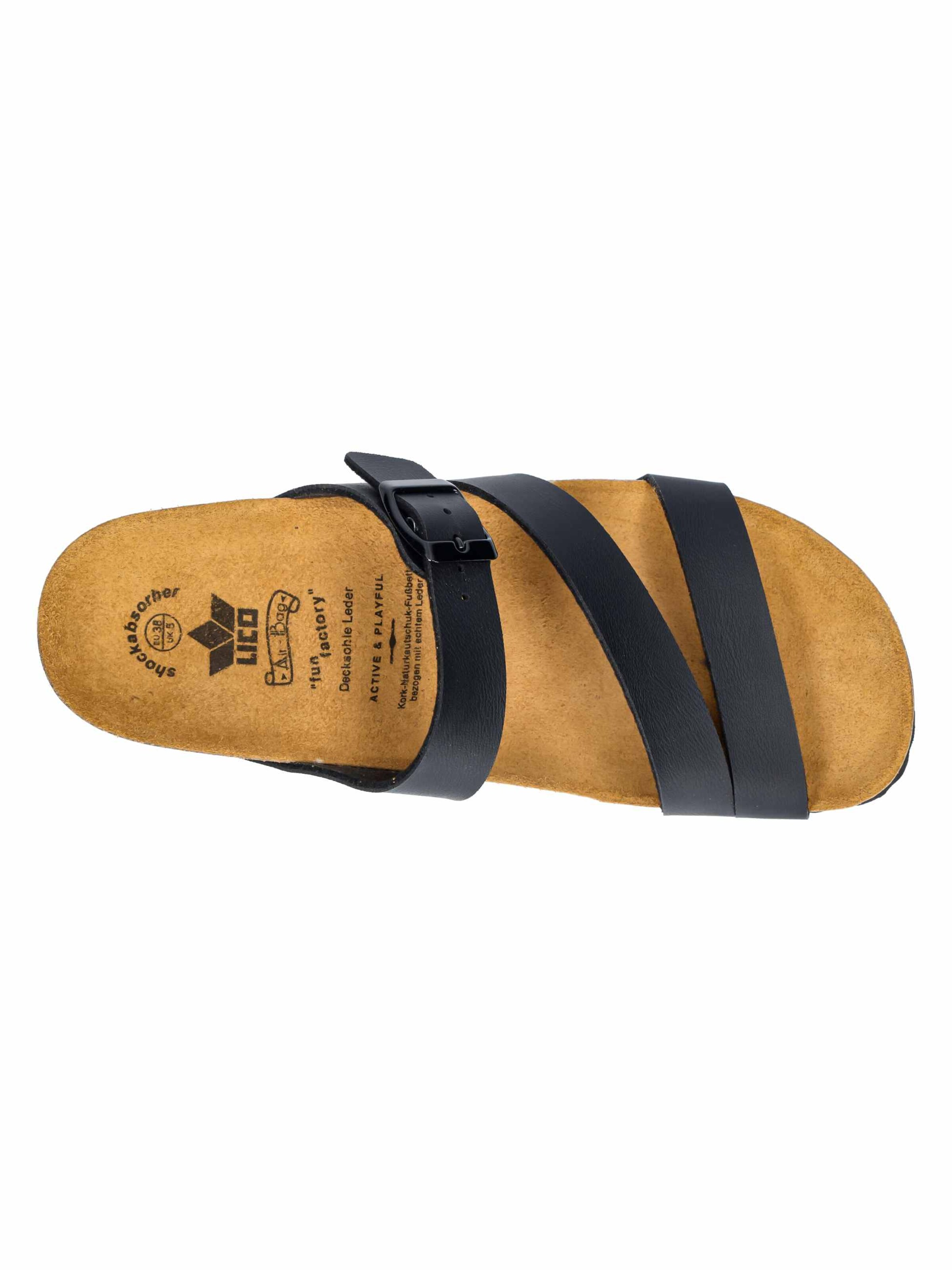 LICO Mules 'Natural Glitter' in Black