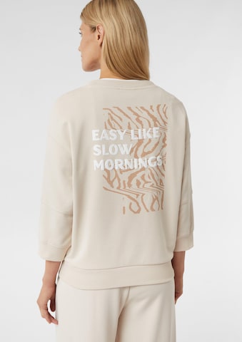 Sweat-shirt comma casual identity en beige : devant