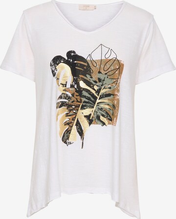 Cream T-shirt 'Seria' i vit: framsida