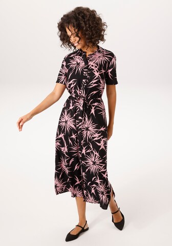 Aniston CASUAL Blusenkleid in Schwarz