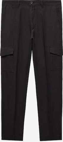 MANGO MAN Slim fit Cargo Pants in Black: front