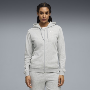 PUMA Sports sweat jacket 'Tad Essential' in Grey: front