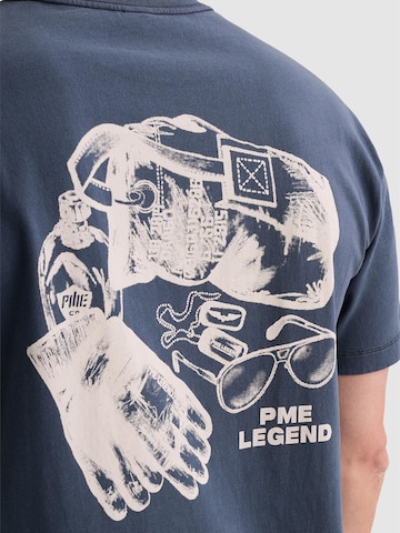 PME Legend Paita 'PME LEGEND - T-shirt in jersey with small artwork on the chest' värissä sininen