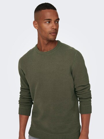 Only & Sons Sweater 'Ese' in Green