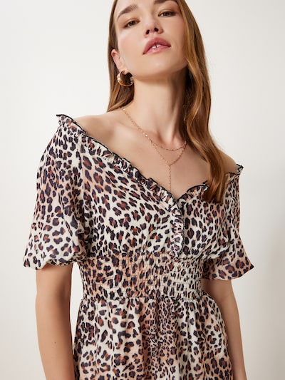 Happiness İstanbul Dress in Beige / Brown / Black, Item view