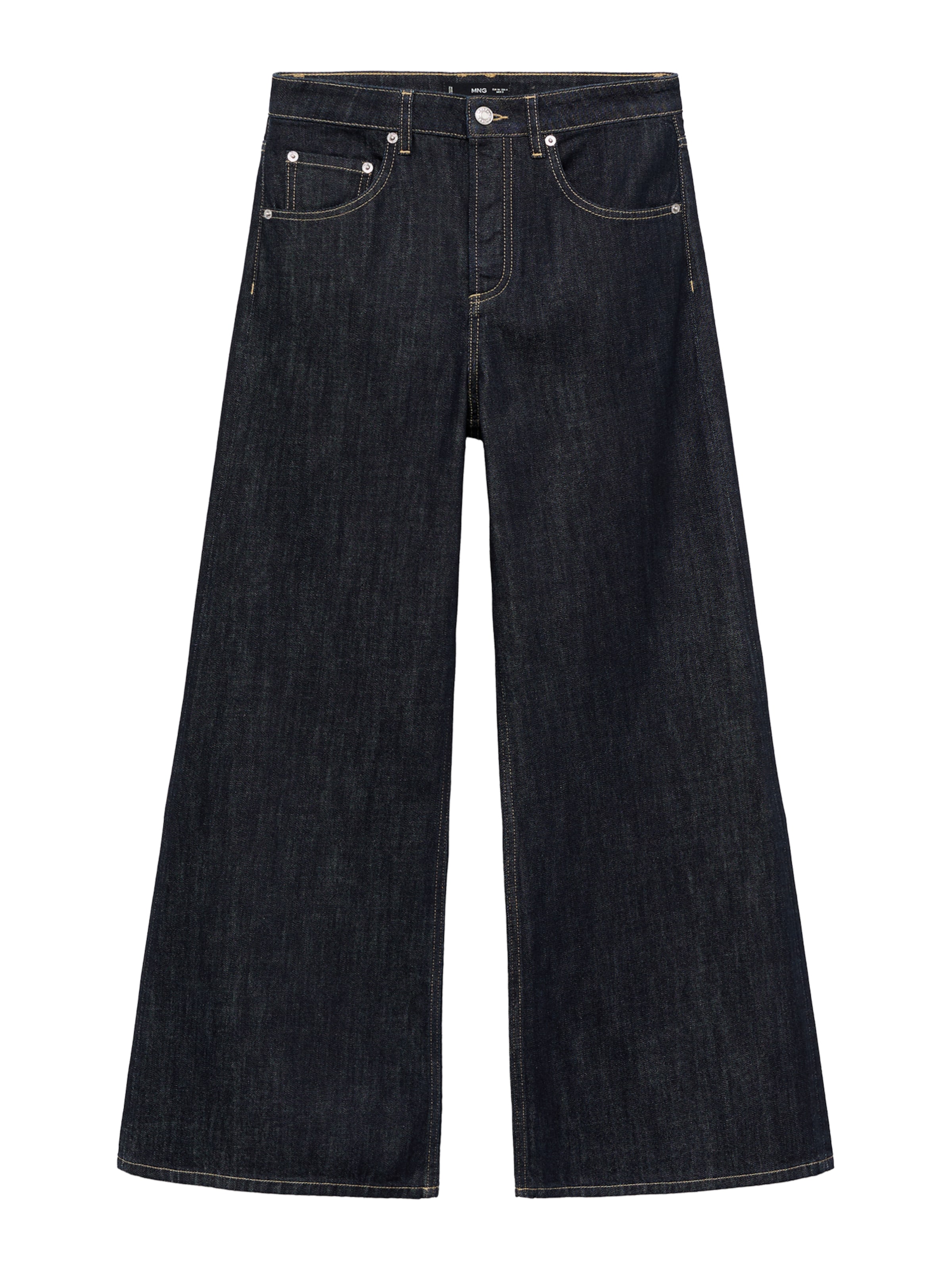 MANGO Široký strih Džínsy 'Seattle' - Modrá: predná strana