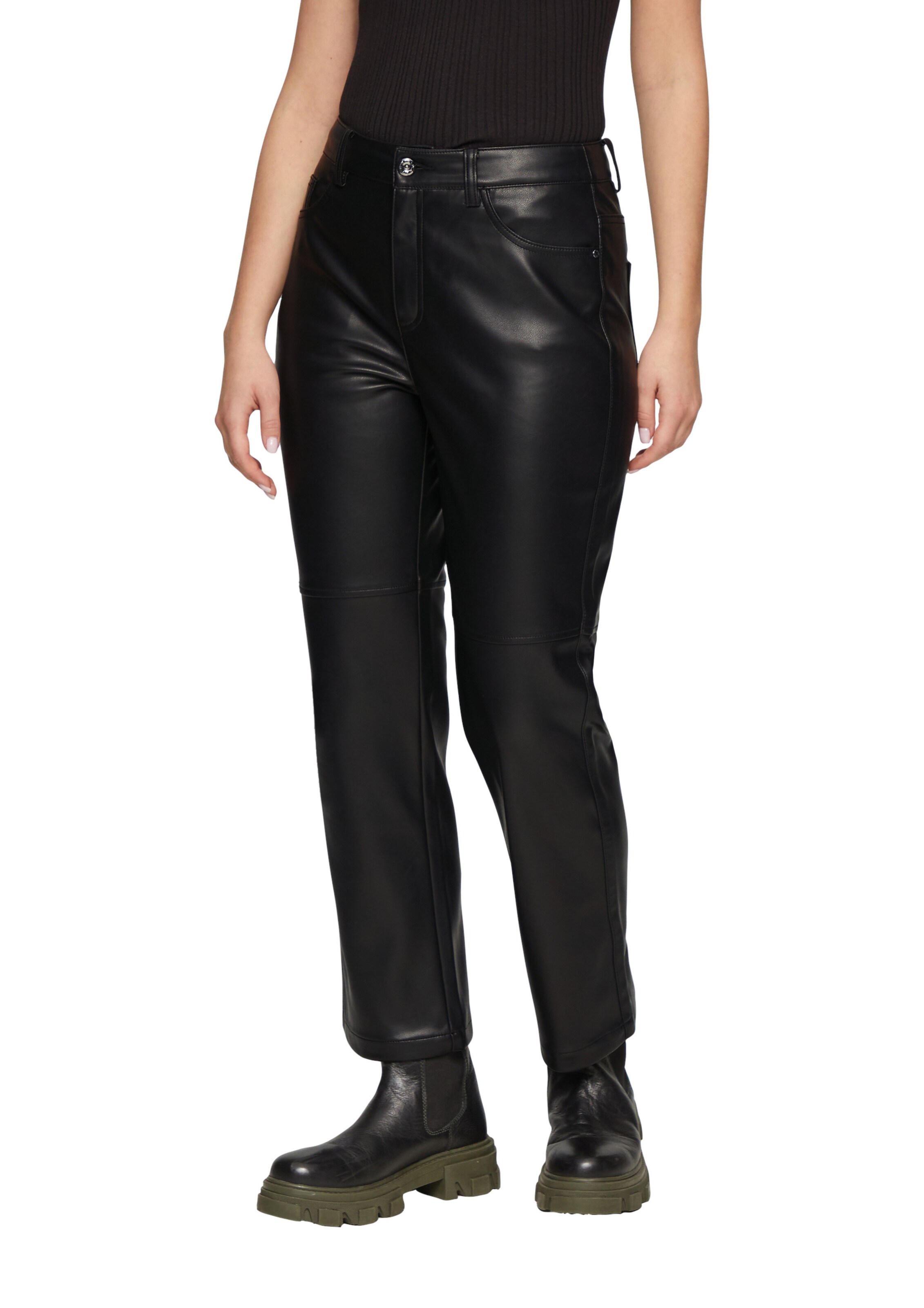 s.Oliver Regular Hose in Schwarz: Vorderseite