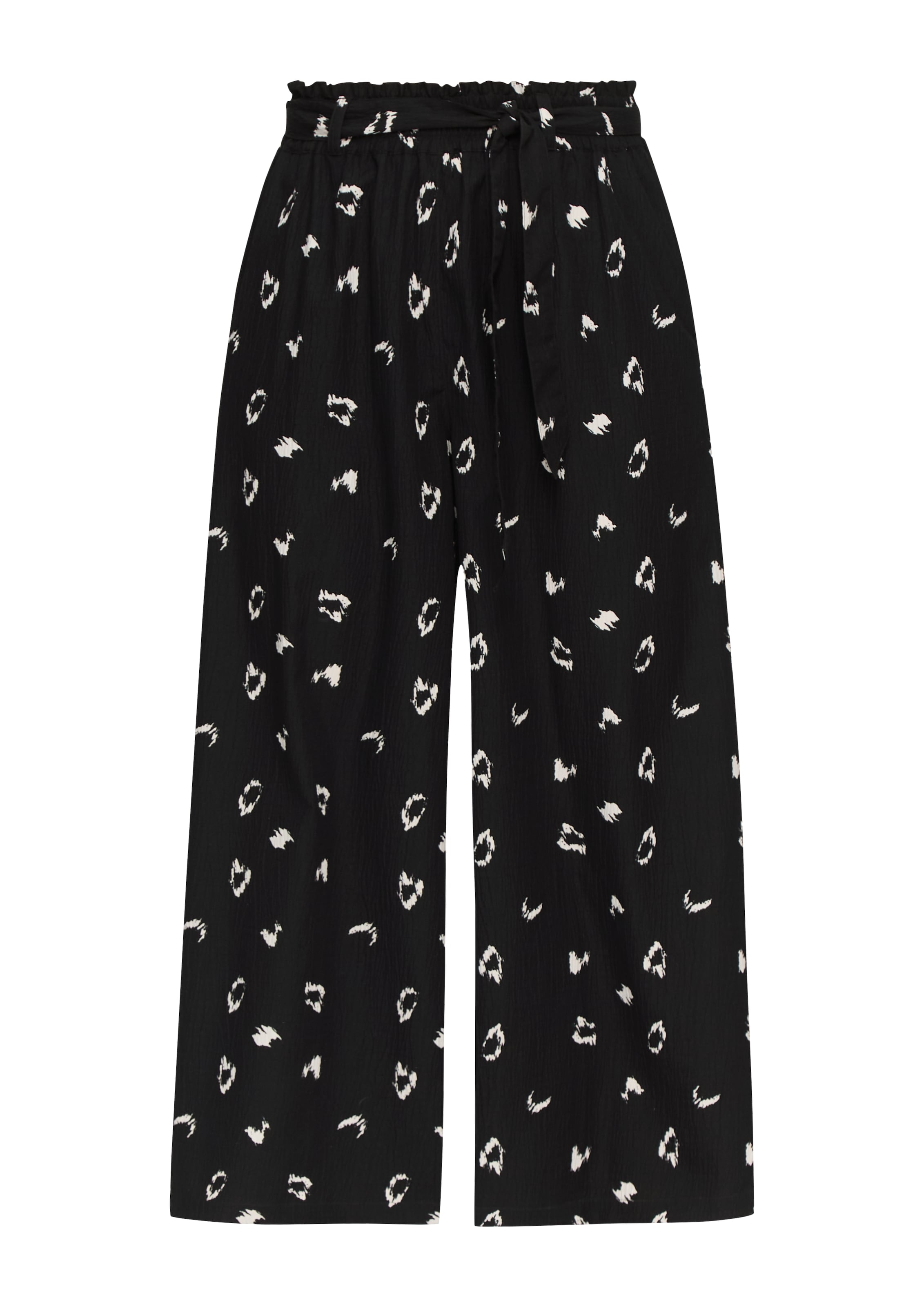 Wide leg Pantaloni di QS in nero: frontale