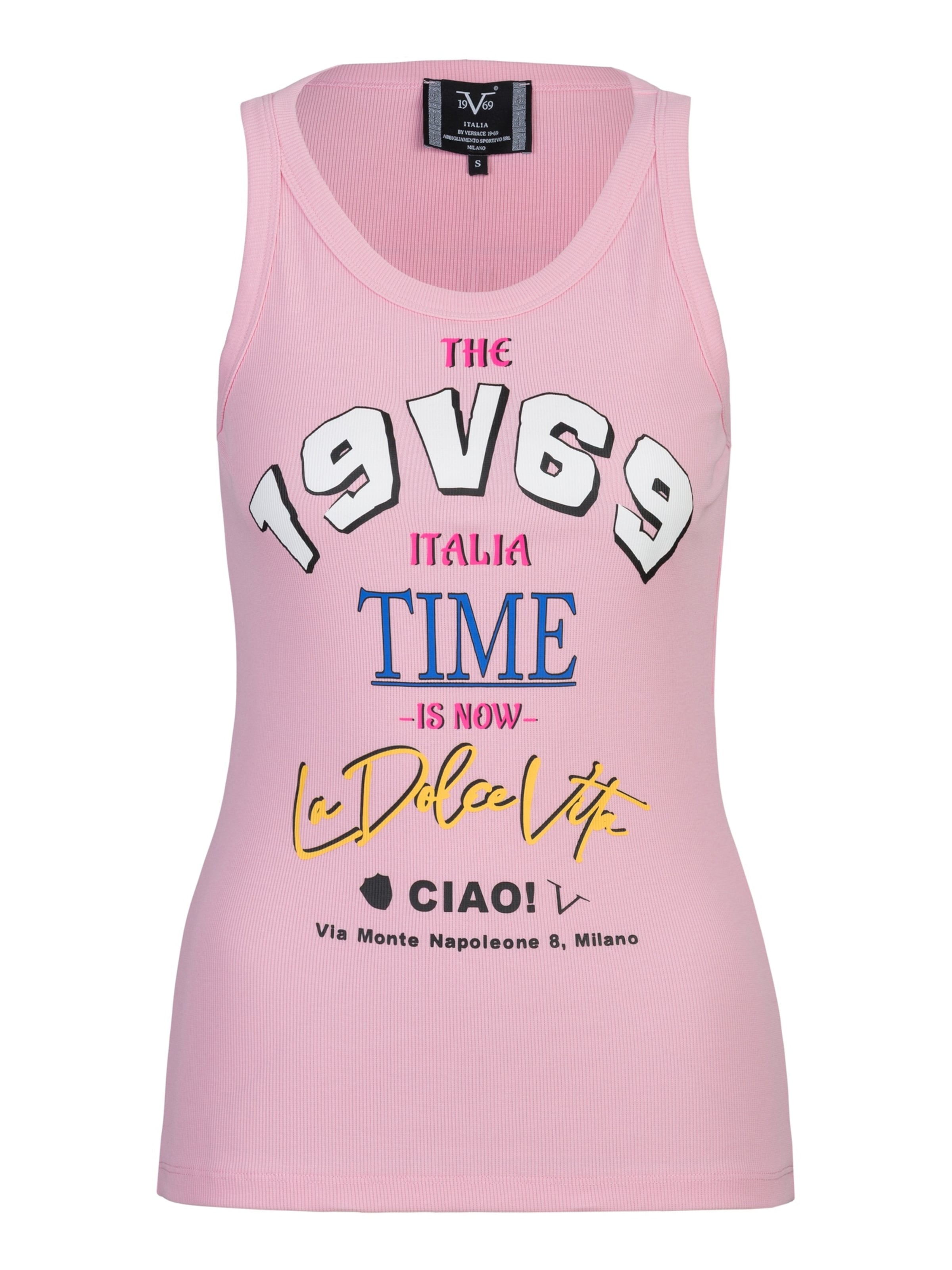 19V69 ITALIA Top 'Benicia Ciao' in Roze: voorkant