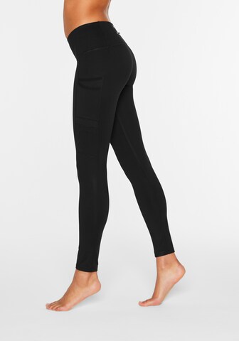 LASCANA ACTIVE Skinny Sportsbukser i sort