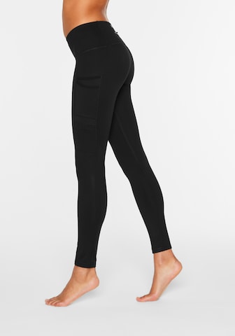 LASCANA ACTIVE Skinny Sporthose in Schwarz