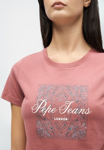 Pepe Jeans Футболка 'BANDANA' в Ярко-розовый: спереди