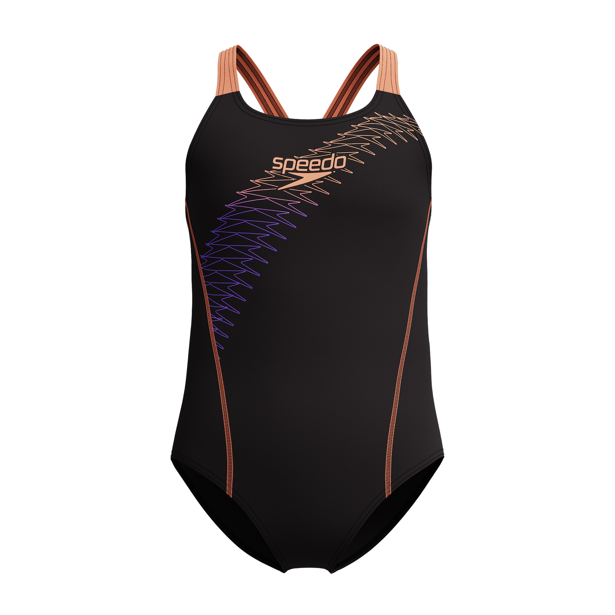SPEEDO Athletic Swimwear in Black: front