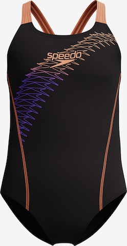 SPEEDO Athletic Swimwear in Black: front