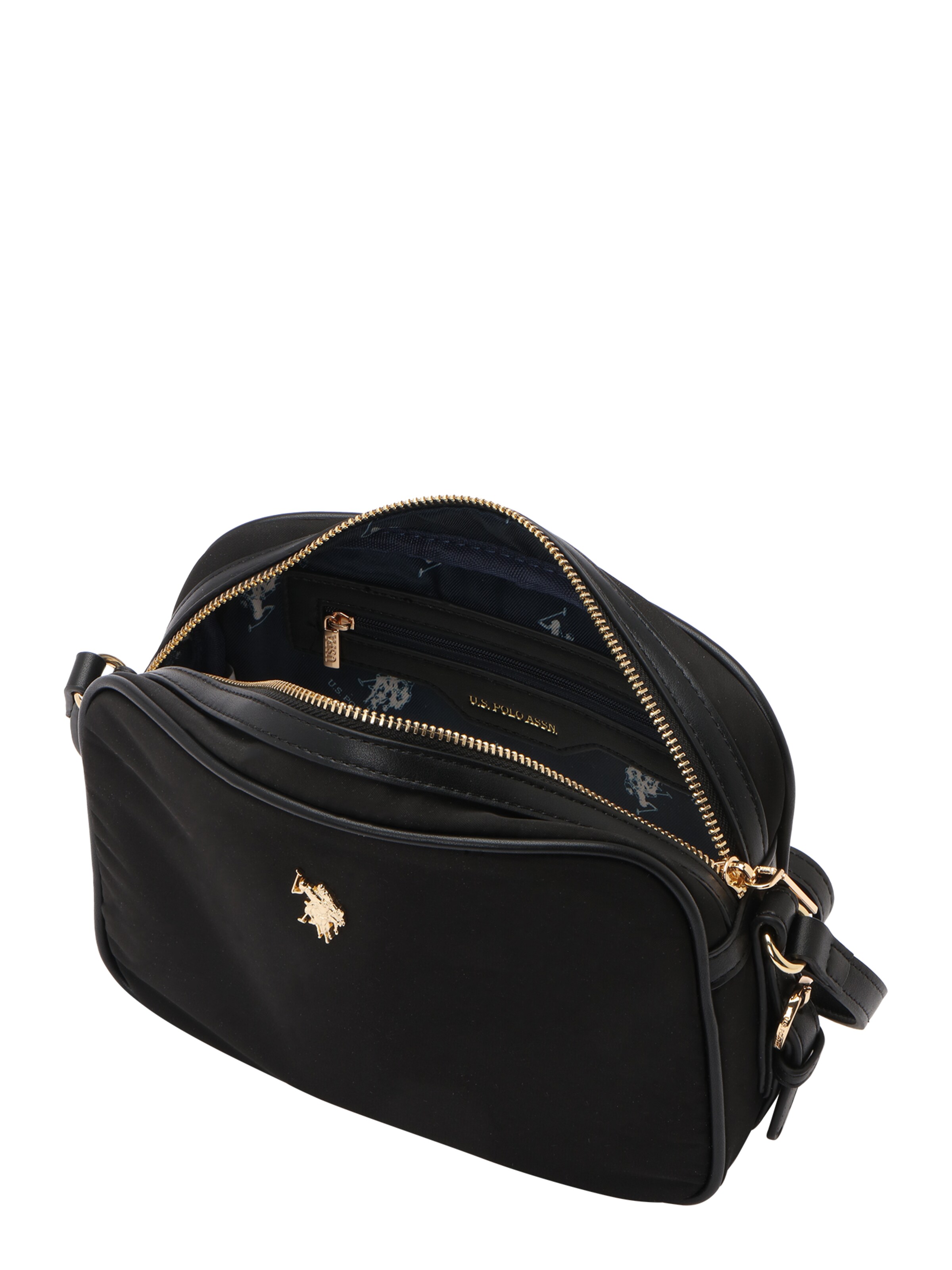 U.S. POLO ASSN. Olkalaukku 'Houston' värissä musta