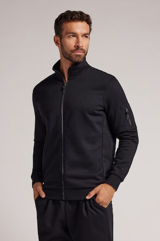 INTIMISSIMI Zip-Up Hoodie in Black