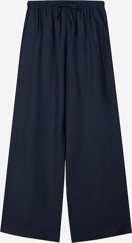 Bershka Wide Leg Housut värissä sininen: etupuoli