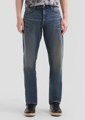 QS Tapered Jeans in Blauw: voorkant