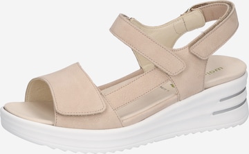 WALDLÄUFER Sandale in Beige: Vorderseite