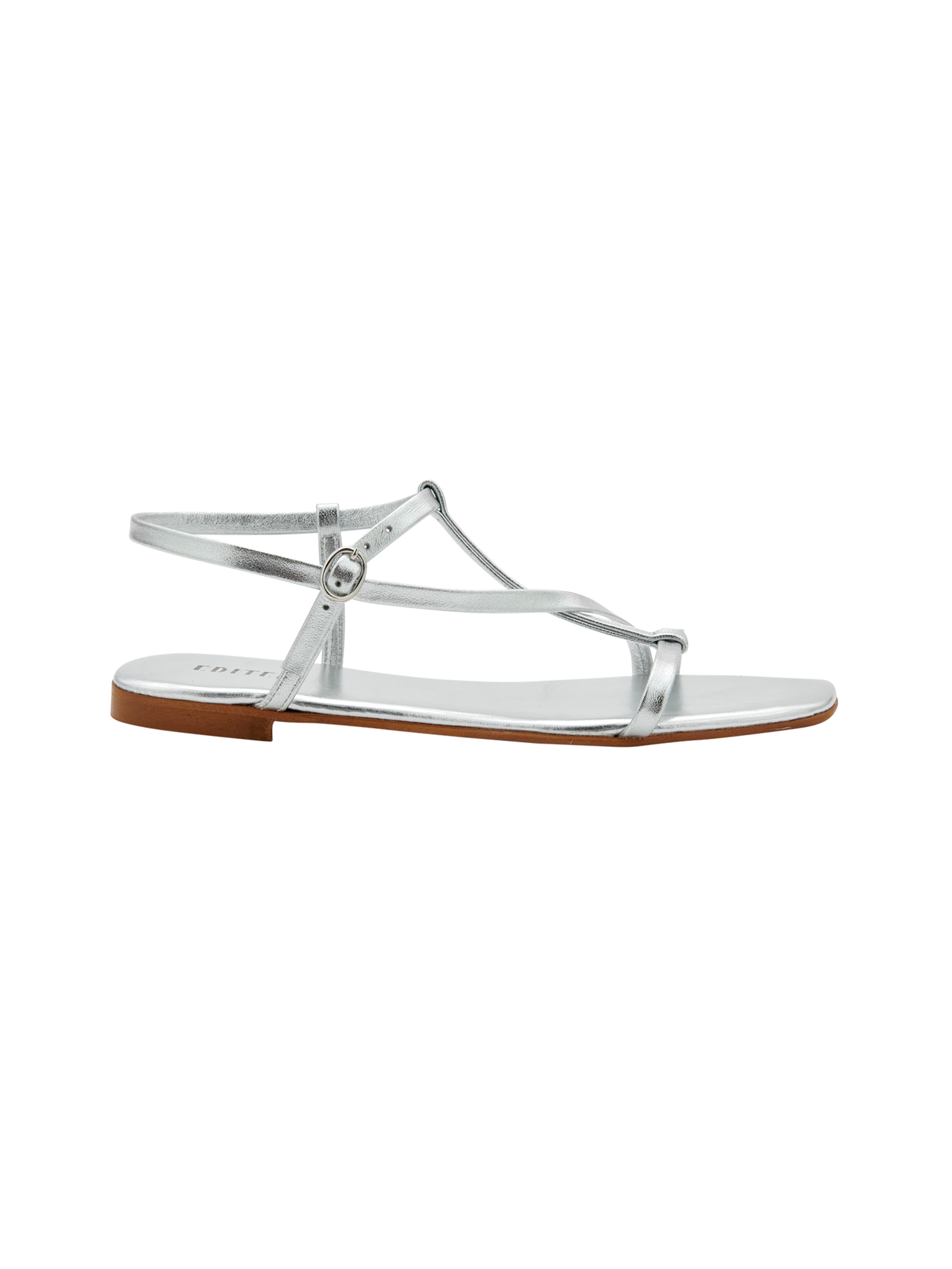 EDITED Strap Sandals &#x27;Toyah&#x27; in Silver: front