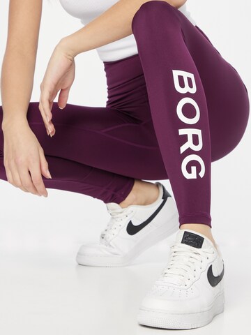 BJÖRN BORG Skinny Sporthose in Lila