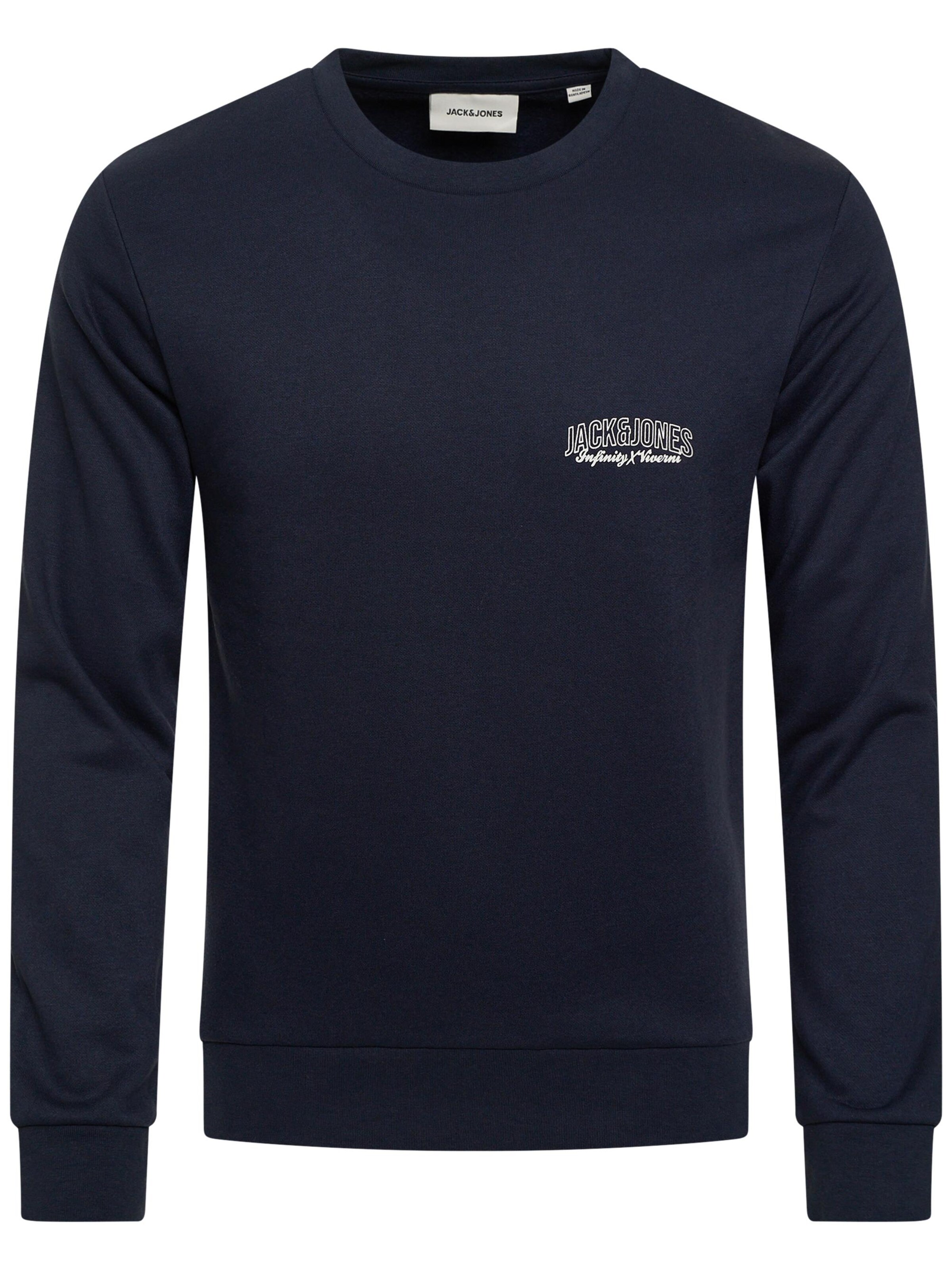 JACK JONES Sweatshirt 'JJETERNITY'‌‌‌‌‌‌‌‌ in Blau