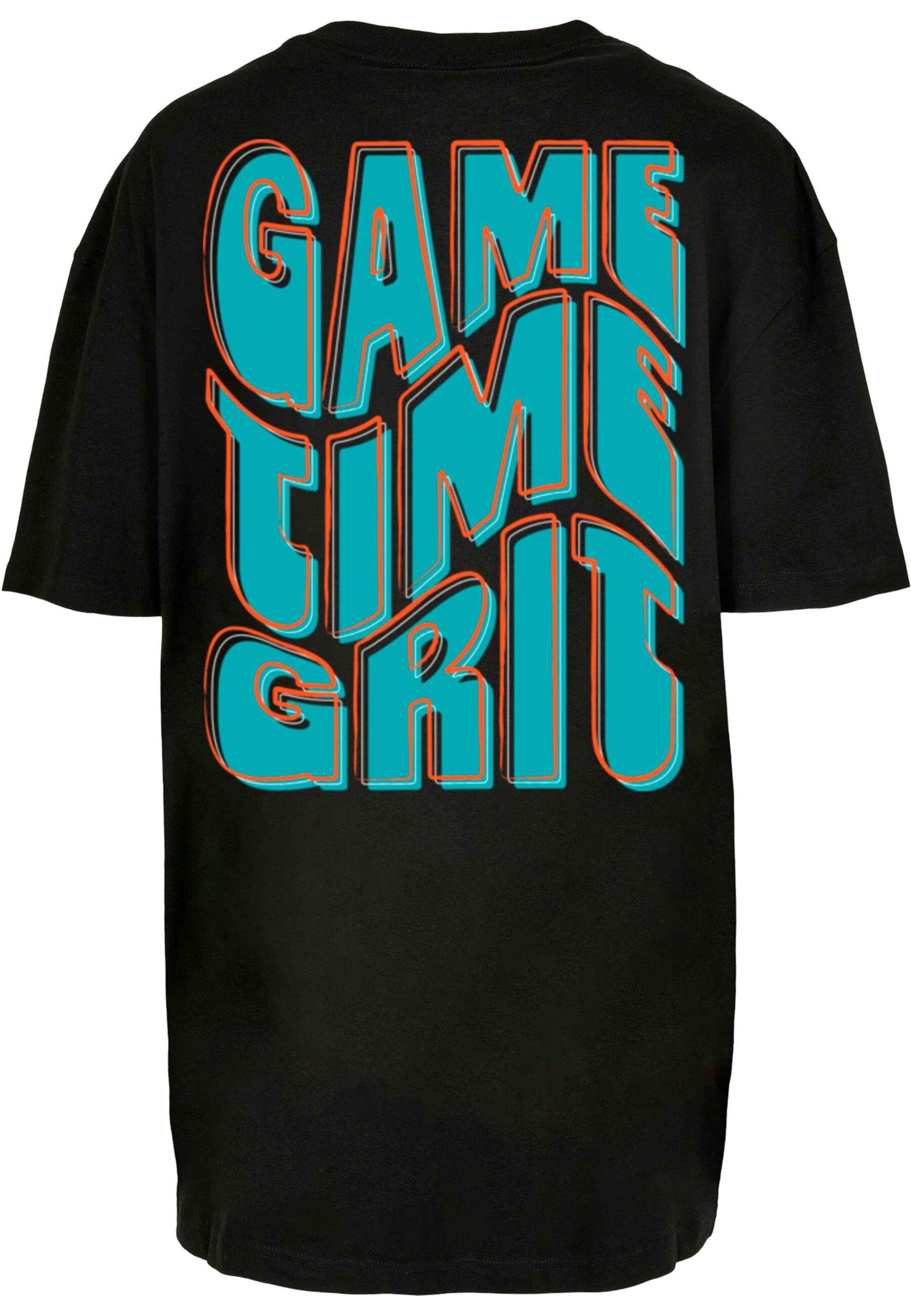 Merchcode Oversizeshirt 'Game Time Grit' in Schwarz