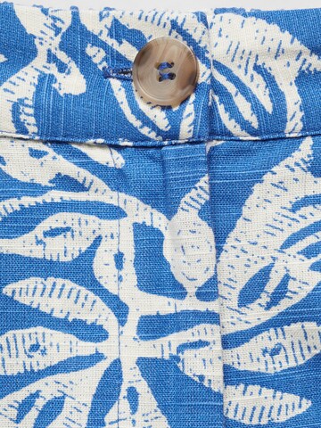 MANGO Szeroka nogawka Spodnie 'OCEAN' w kolorze niebieski