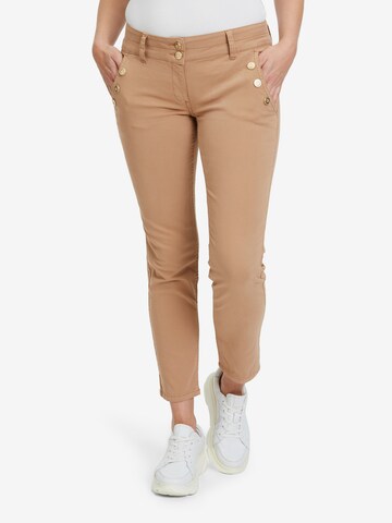 Betty Barclay Slimfit Jeans in Bruin: voorkant