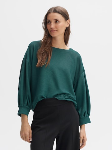 OPUS Sweatshirt 'Ganine' i grön: framsida