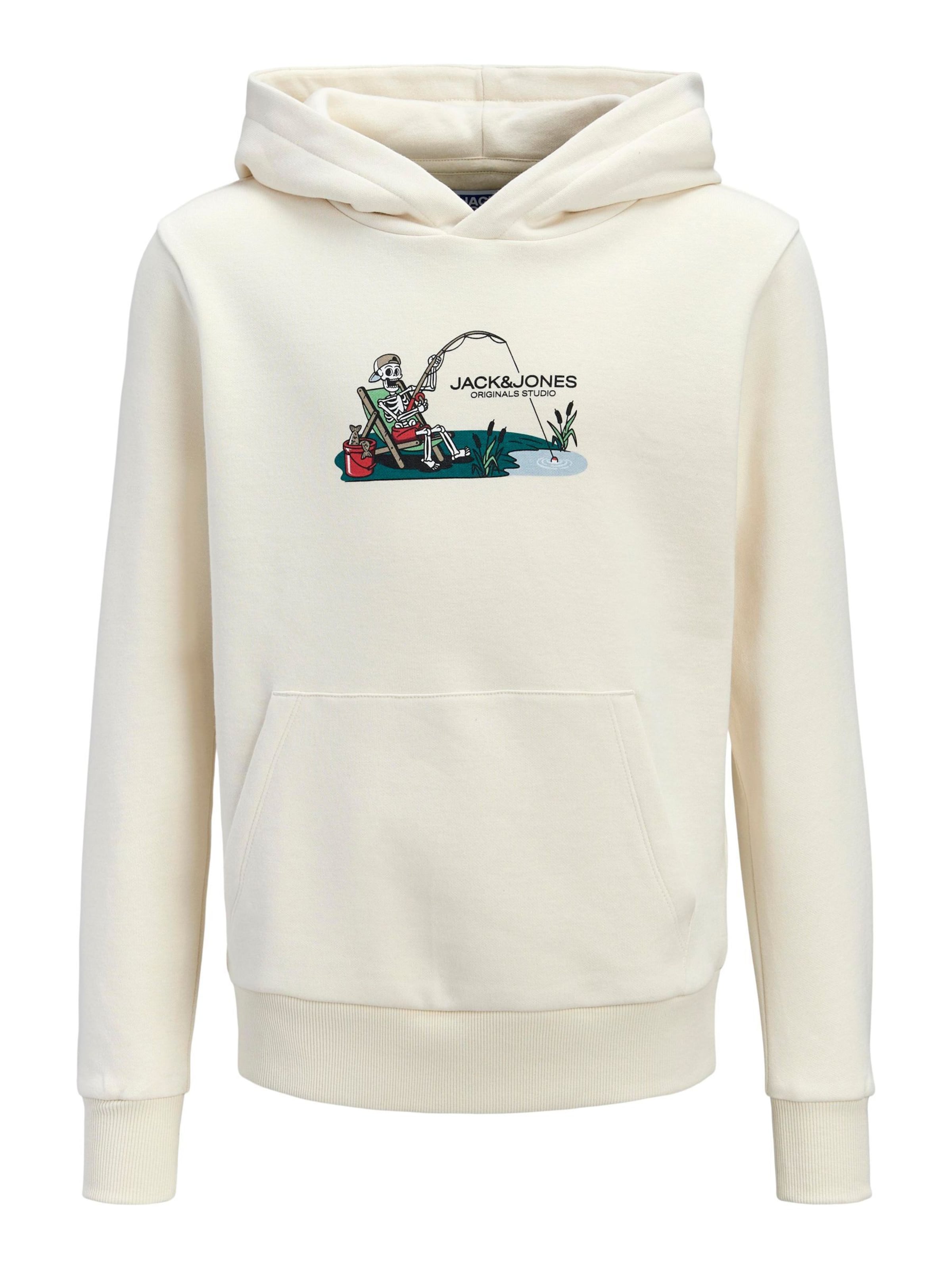 Jack & Jones Junior Sweatshirt i hvid: forside