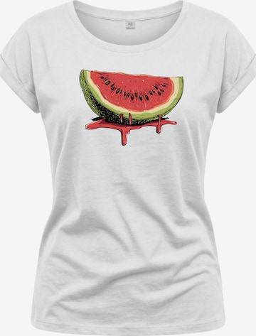 MAKAYA Shirt 'Watermelon' in White: front