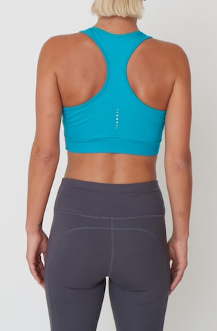 YOGISTAR.COM Push-up Sports Bra 'Balance' in Blue