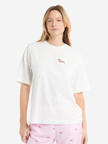 ETAM Pajama Shirt 'Hug' in Beige: front