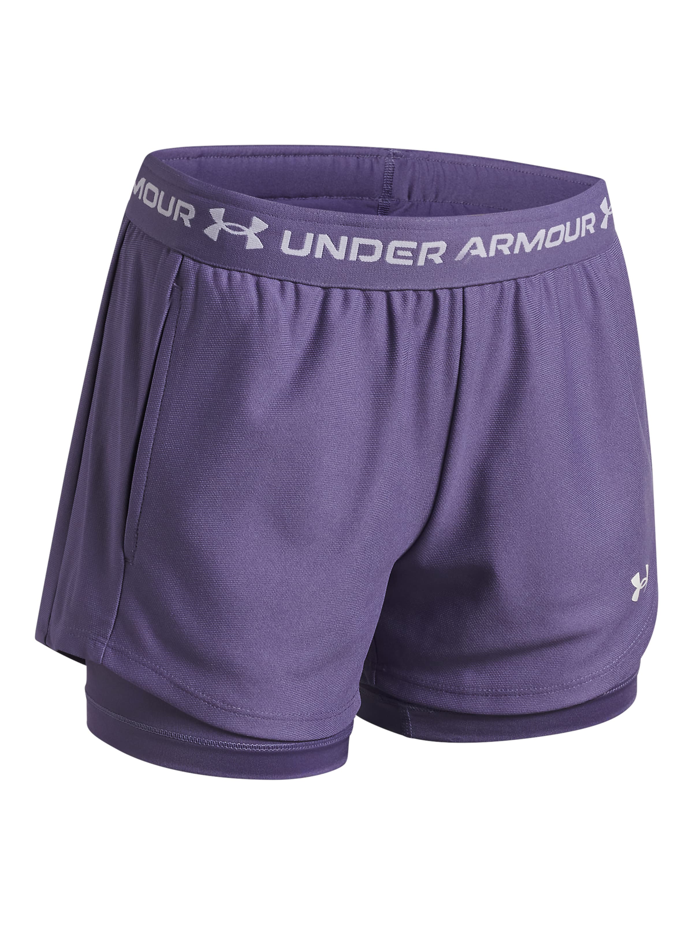 UNDER ARMOUR Regular Sportbroek 'Tech Play Up 2n1' in Lila