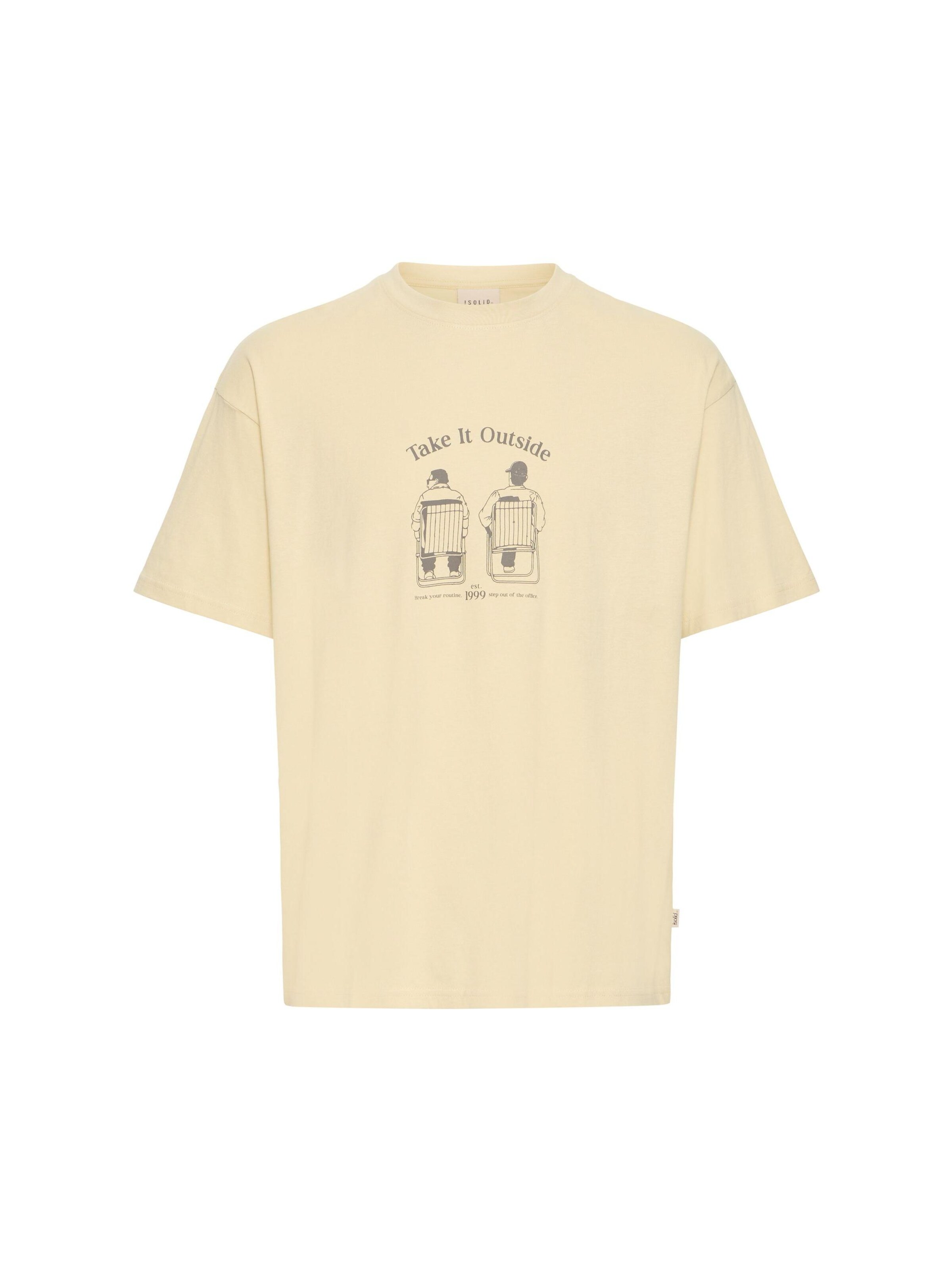 !Solid Rundhalsshirt ' SDTalon ' mit Backprint in Gelb: Vorderseite