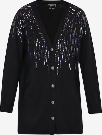 faina Neuletakki värissä musta: etupuoli