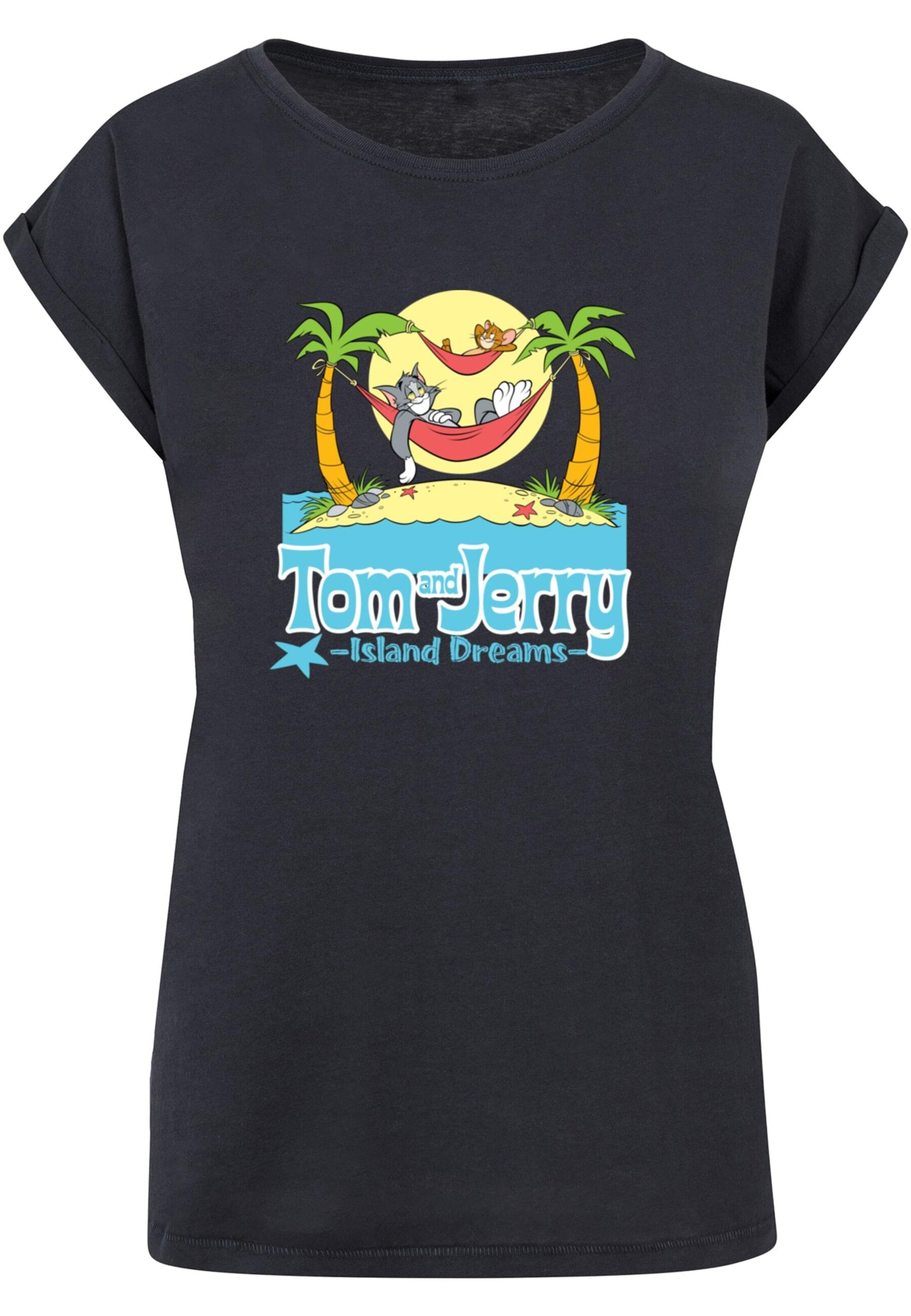 ABSOLUTE CULT Shirt 'Tom and Jerry - Hammock Dreams' in Blue: front