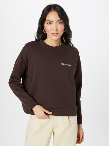 PIECES Sweatshirt 'Kiva' in Brown: front