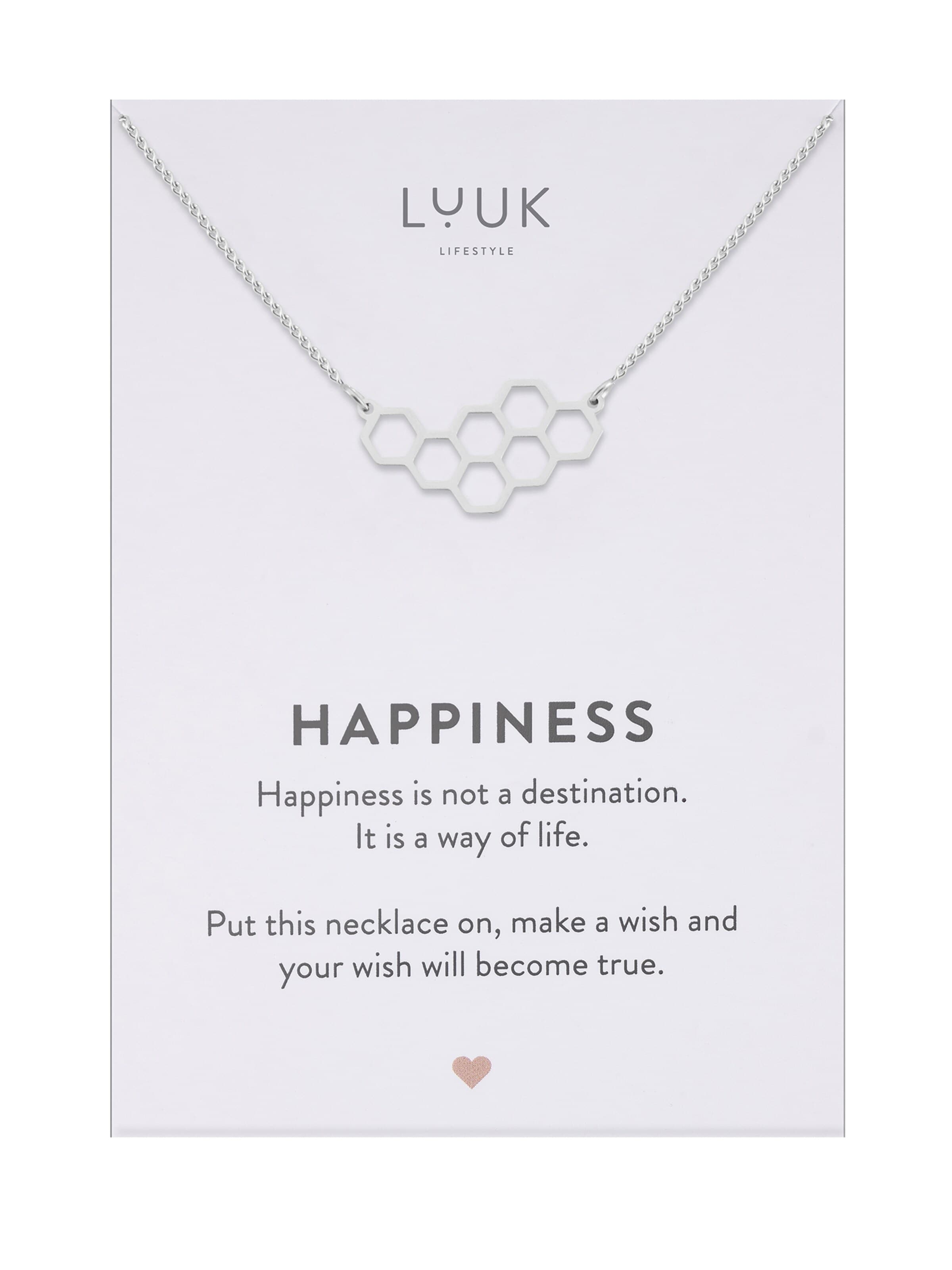 LUUK LIFESTYLE Kette 'LUUK LIFESTYLE Halskette "Honigwabe"'‌‌‌‌‌‌ in Silber: Vorderseite