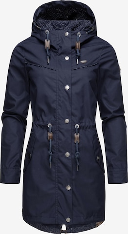 Ragwear Between-Seasons Parka 'Canny' in Blue: front