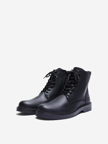 SELECTED HOMME Lace-Up Boots 'Thomas' in Black