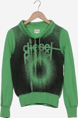DIESEL Sweatshirt & Zip-Up Hoodie in S in Green: front