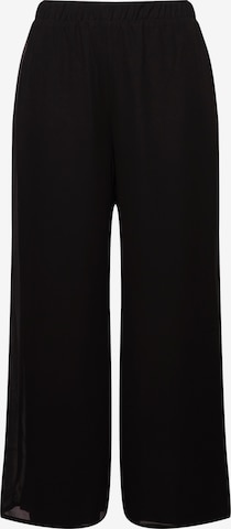 Wide Leg Pantalon Ulla Popken en noir : devant