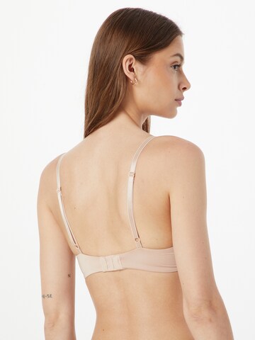 Hunkemöller Push-up Rintaliivi 'Deep-V' värissä beige