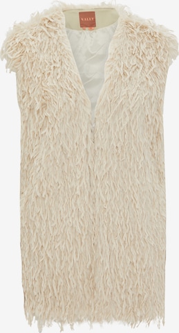 NALLY Knitted Vest in Beige: front