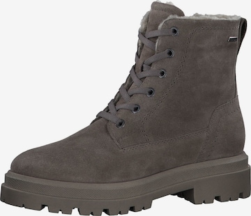 s.Oliver Lace-Up Ankle Boots in Grey: front