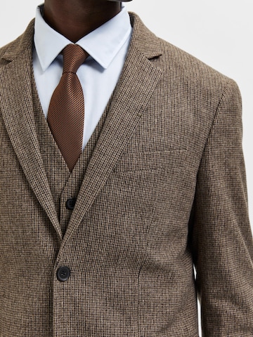 SELECTED HOMME Slim fit Blazer 'Adrian' in Brown