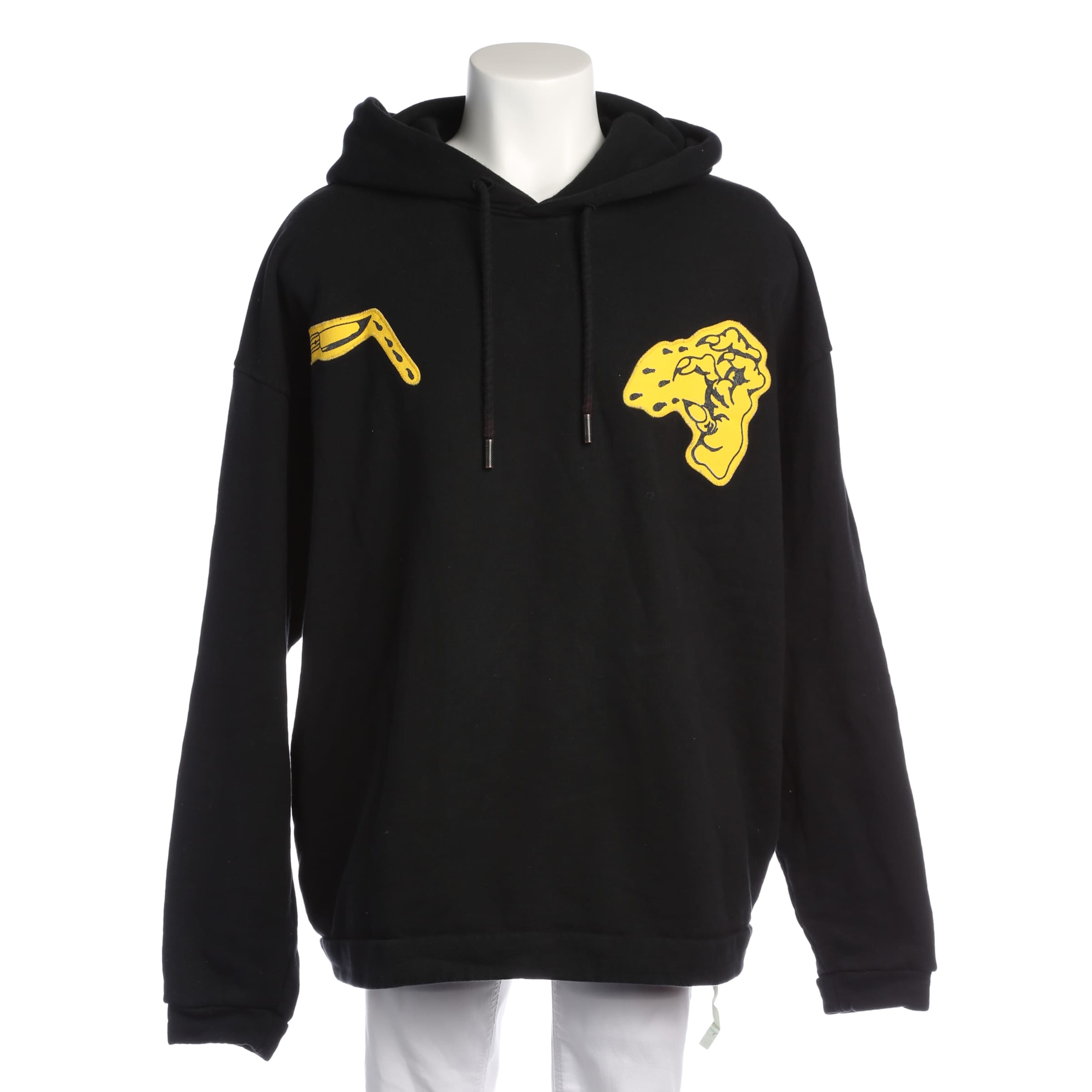 Off-White Sweatshirt & Zip-Up Hoodie in XL in Black: front